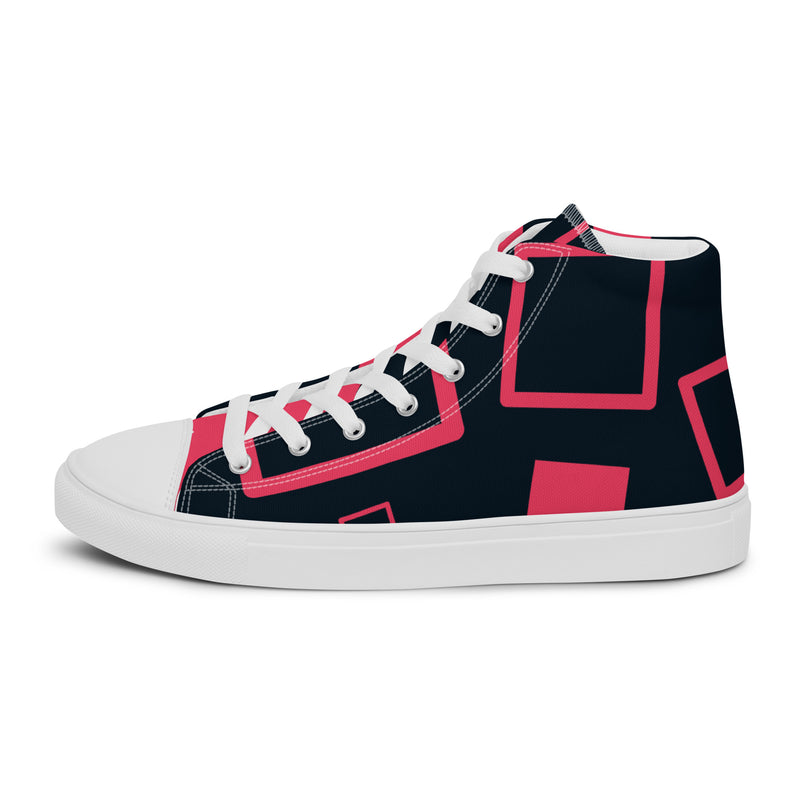 Navy Abstract High Top #88 - Sole Detail | HA!LO Canvas Sneakers