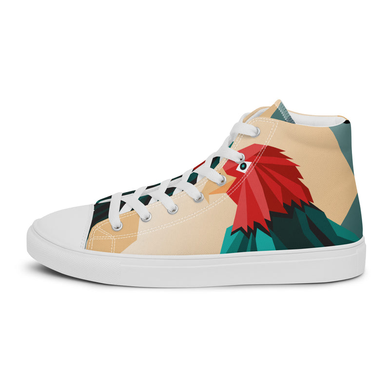 Rooster High Top #104 - Angled View | HA!LO Canvas Sneakers