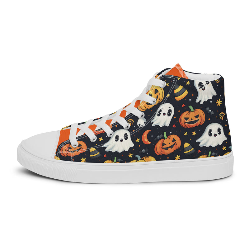 Halloween Dark High Top #264 - Angled View | HA!LO Canvas Sneakers