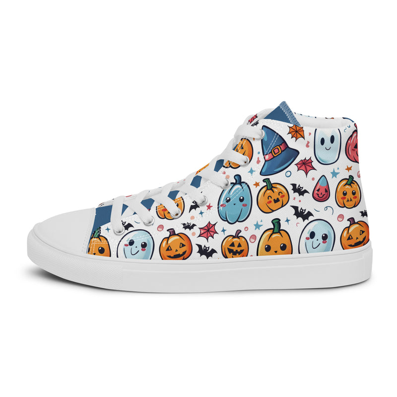 Halloween Kawaii High Top #265 - Angled View | HA!LO Canvas Sneakers