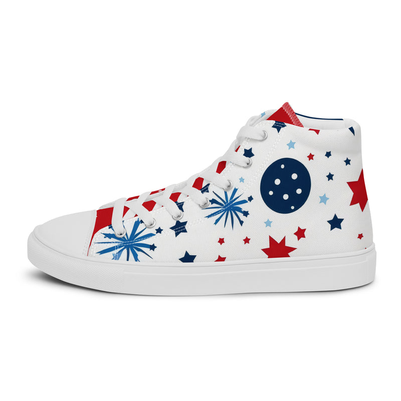 Star Heart High Top #353 - Back View | HA!LO Canvas Sneakers