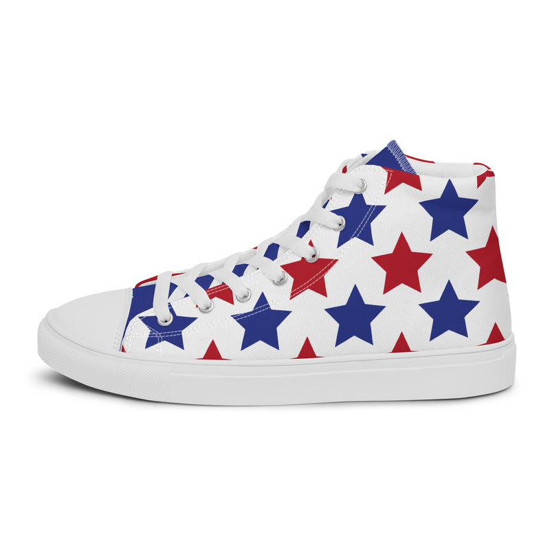 Patriot Star High Top #351 - Back View | HA!LO Canvas Sneakers