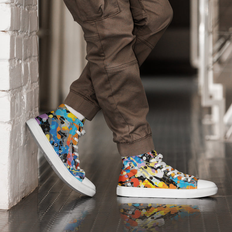 Abstract Collage High Top #26 - Opposite Side | HA!LO Canvas Sneakers