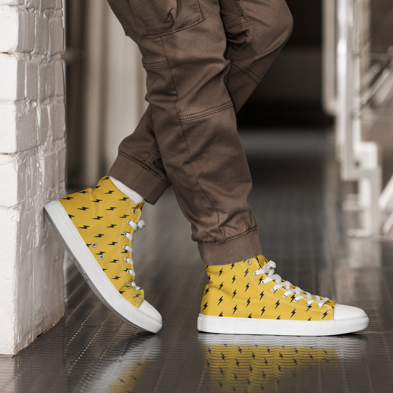 Lightning Bolt High Top #28 - Opposite Side | HA!LO Canvas Sneakers