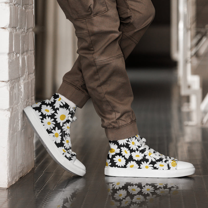 Daisy Noir High Top #36 - Opposite Side | HA!LO Canvas Sneakers