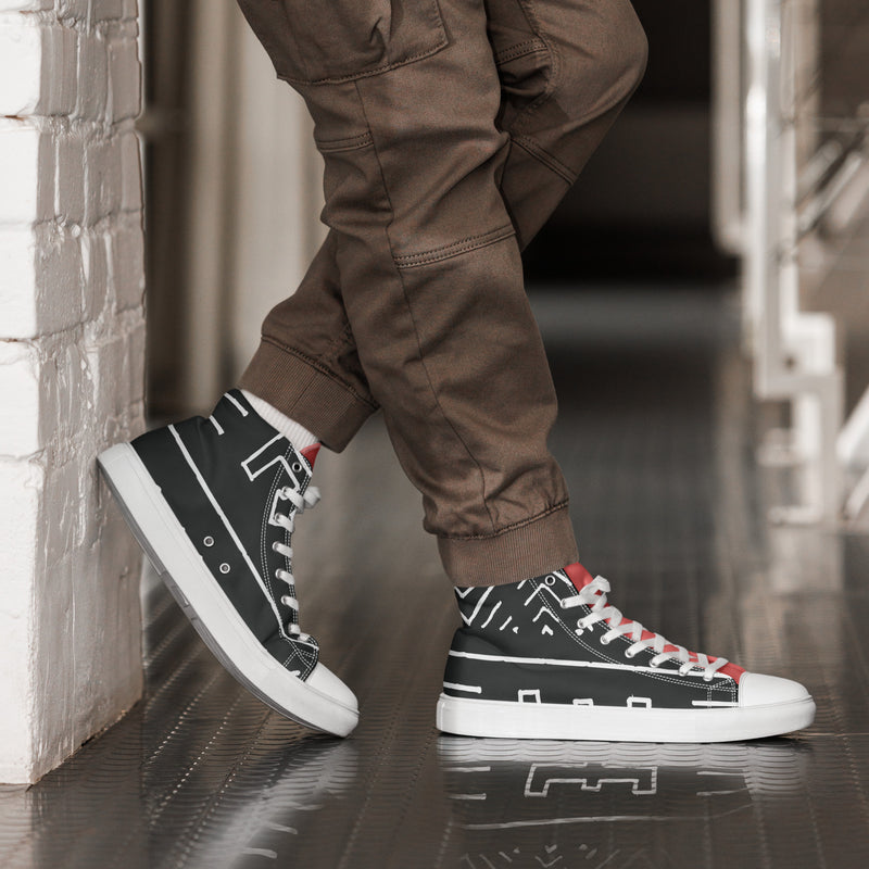 Bold Geo High Top #70 - Opposite Side | HA!LO Canvas Sneakers