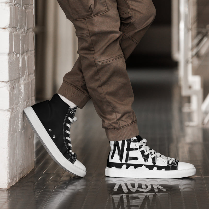 New York High Top #72 - Opposite Side | HA!LO Canvas Sneakers