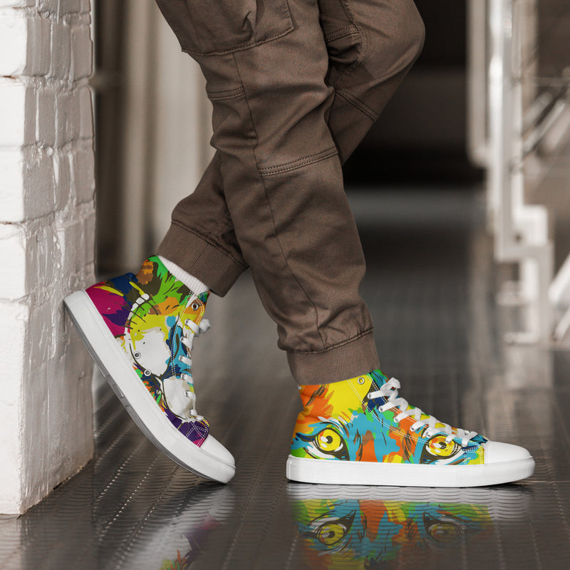 Color Splash High Top #79 - Opposite Side | HA!LO Canvas Sneakers