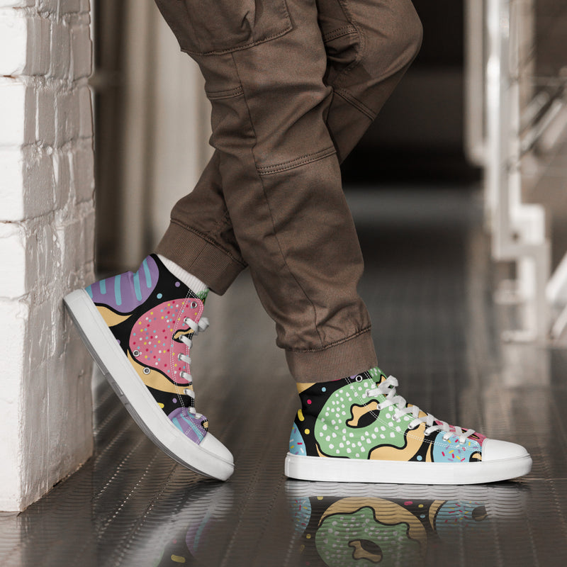 Dino Doodle High Top #82 - Opposite Side | HA!LO Canvas Sneakers