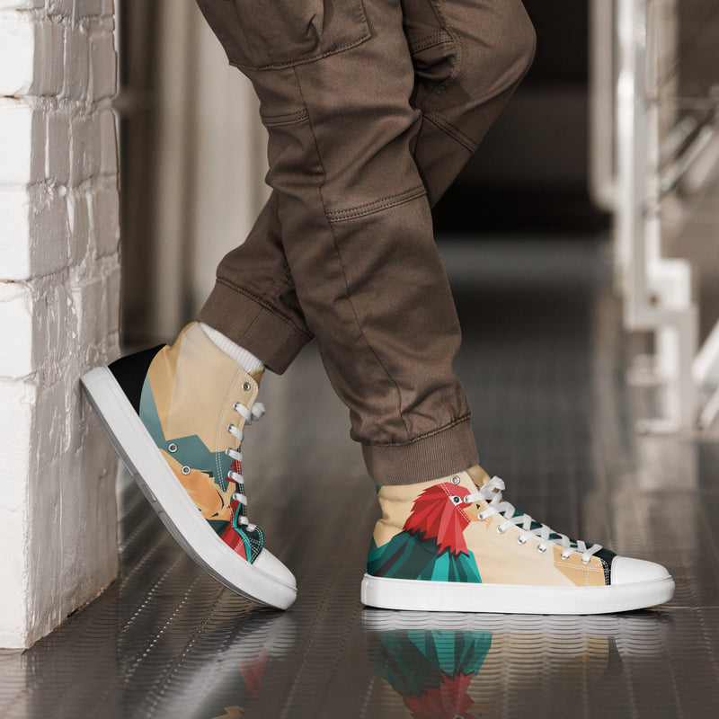 Rooster High Top #104 - Opposite Side | HA!LO Canvas Sneakers