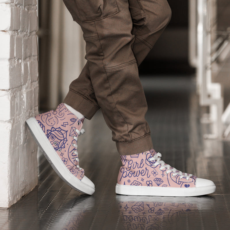Girl Power High Top #106 - Opposite Side | HA!LO Canvas Sneakers