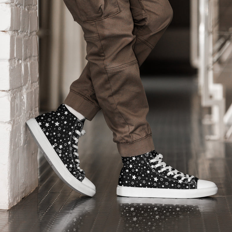 Black Star High Top #152 - Opposite Side | HA!LO Canvas Sneakers