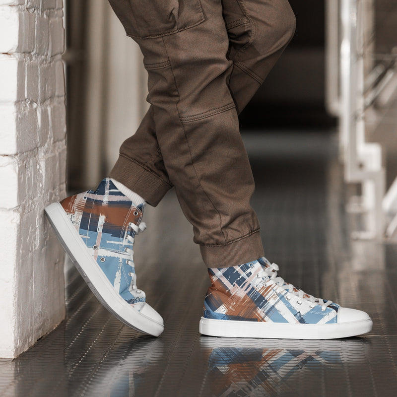 Rustic Plaid High Top #230 - Opposite Side | HA!LO Canvas Sneakers
