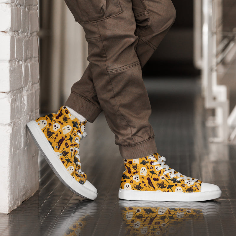 Leopard Print High Top #271 - Opposite Side | HA!LO Canvas Sneakers