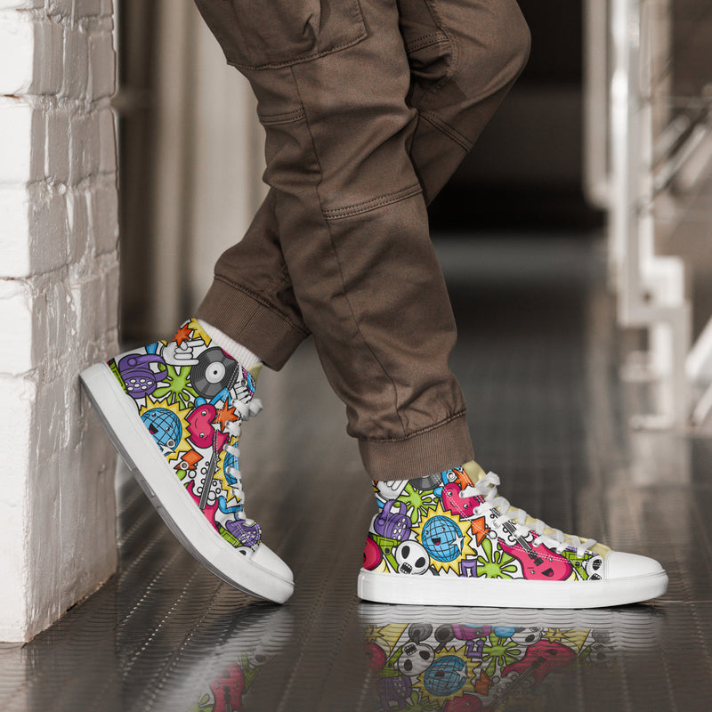 Monster Doodle High Top #275 - Opposite Side | HA!LO Canvas Sneakers