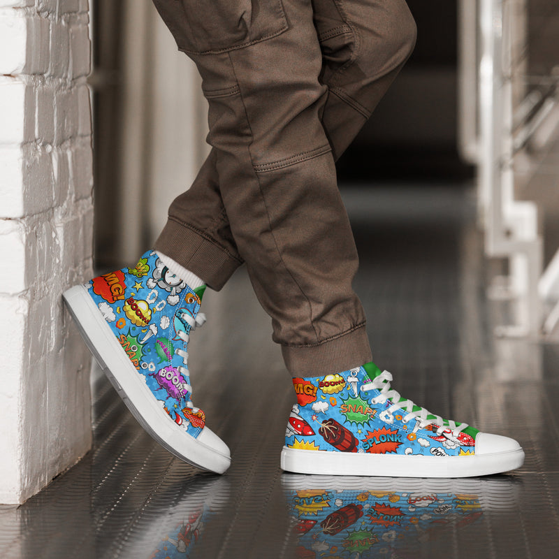 Comic OMG High Top #278 - Opposite Side | HA!LO Canvas Sneakers
