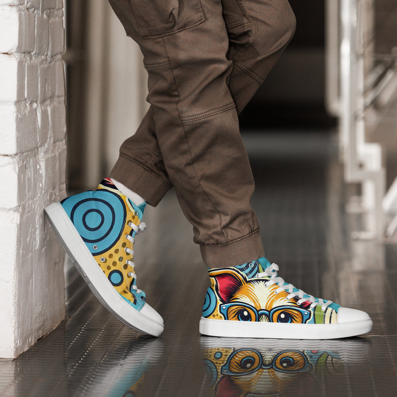 Pop Art Doodle High Top #285 - Opposite Side | HA!LO Canvas Sneakers