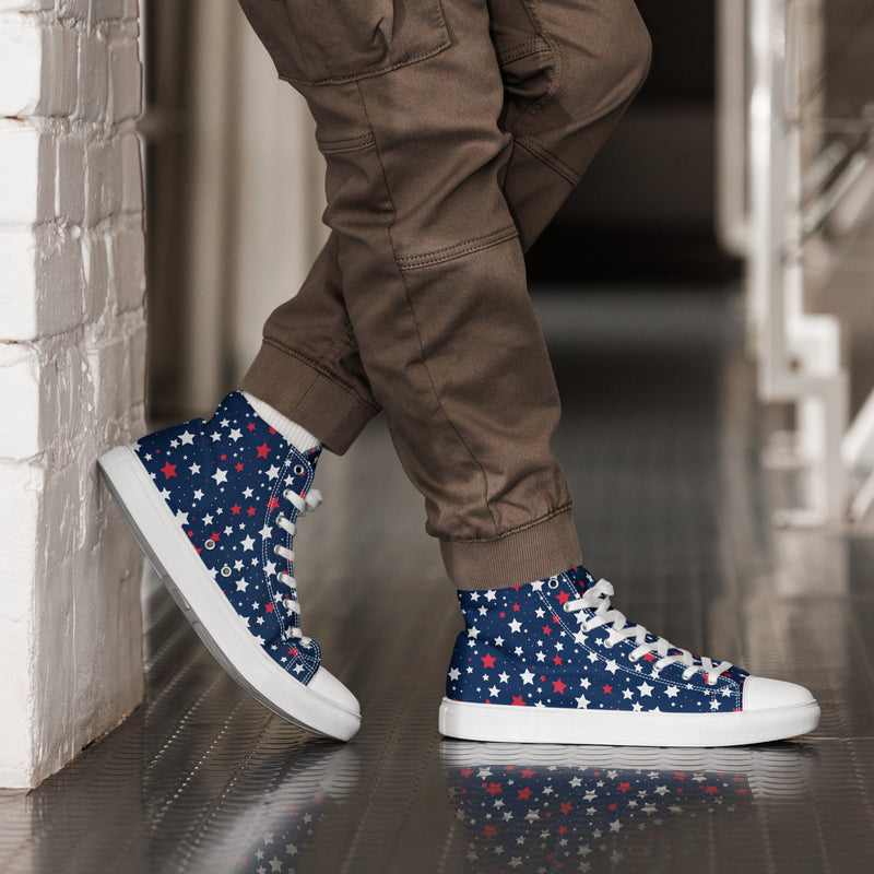 Patriot Blue High Top #356 - Opposite Side | HA!LO Canvas Sneakers