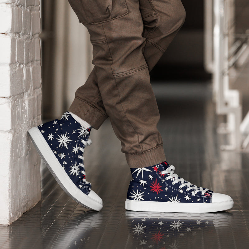 Firework Night High Top #352 - Opposite Side | HA!LO Canvas Sneakers