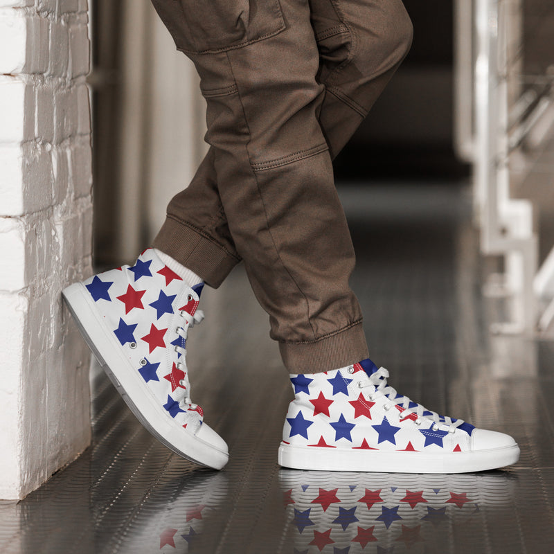 Patriot Star High Top #351 - Opposite Side | HA!LO Canvas Sneakers
