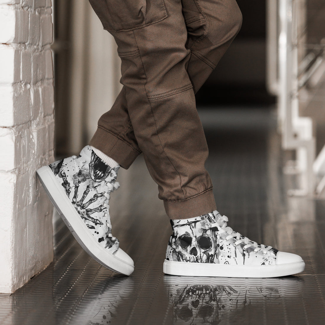Men's Halloween High Top Sneakers 315 - ShipSneakers.com