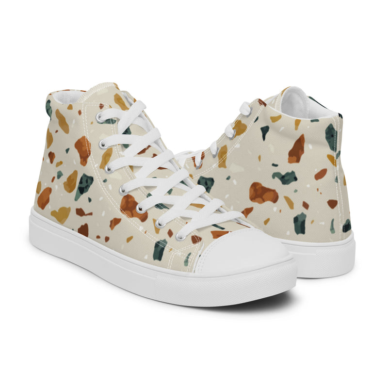 Terrazzo High Top #9 - Top Down View | HA!LO Canvas Sneakers