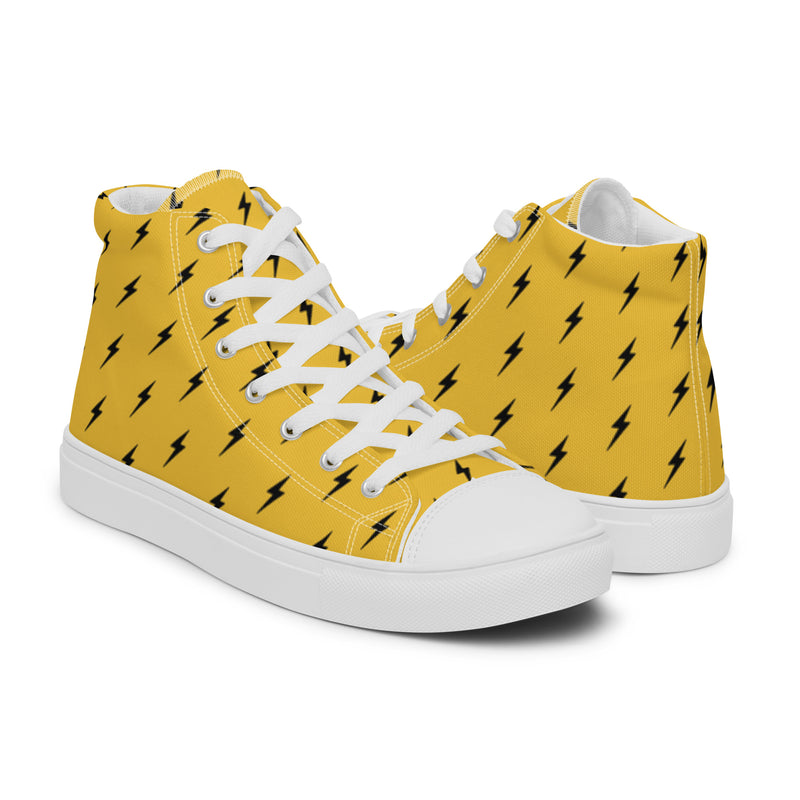 Lightning Bolt High Top #28 - Top Down View | HA!LO Canvas Sneakers