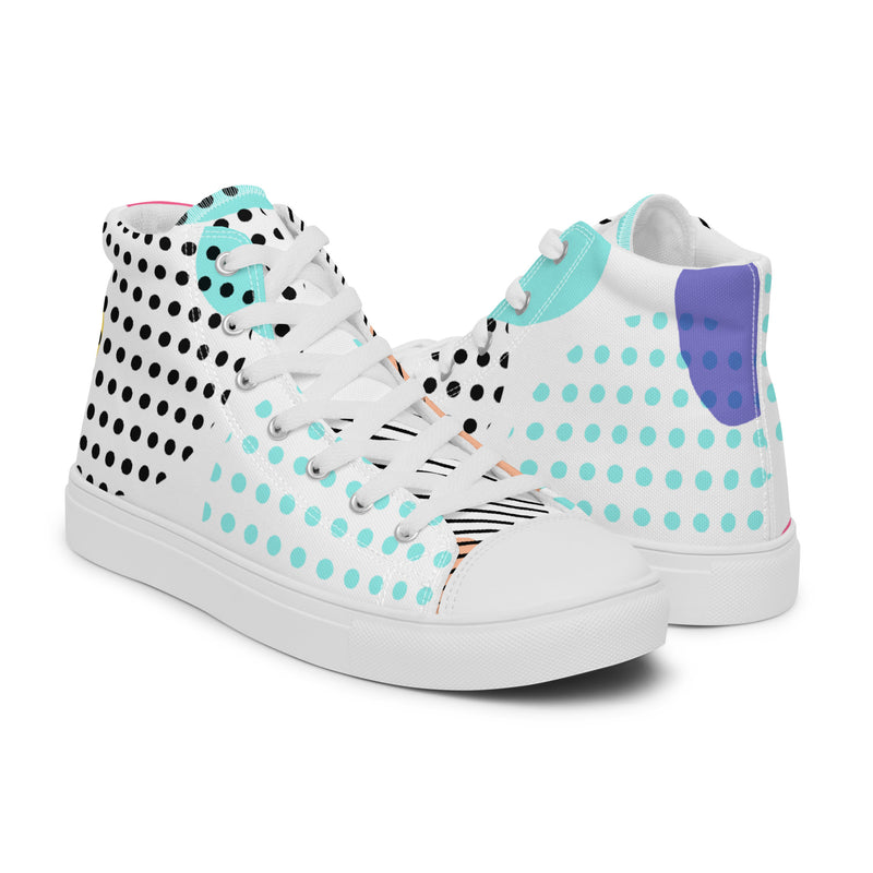 Dot Pop High Top #57 - Top Down View | HA!LO Canvas Sneakers