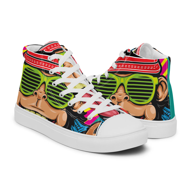 Party Bear High Top #63 - Top Down View | HA!LO Canvas Sneakers