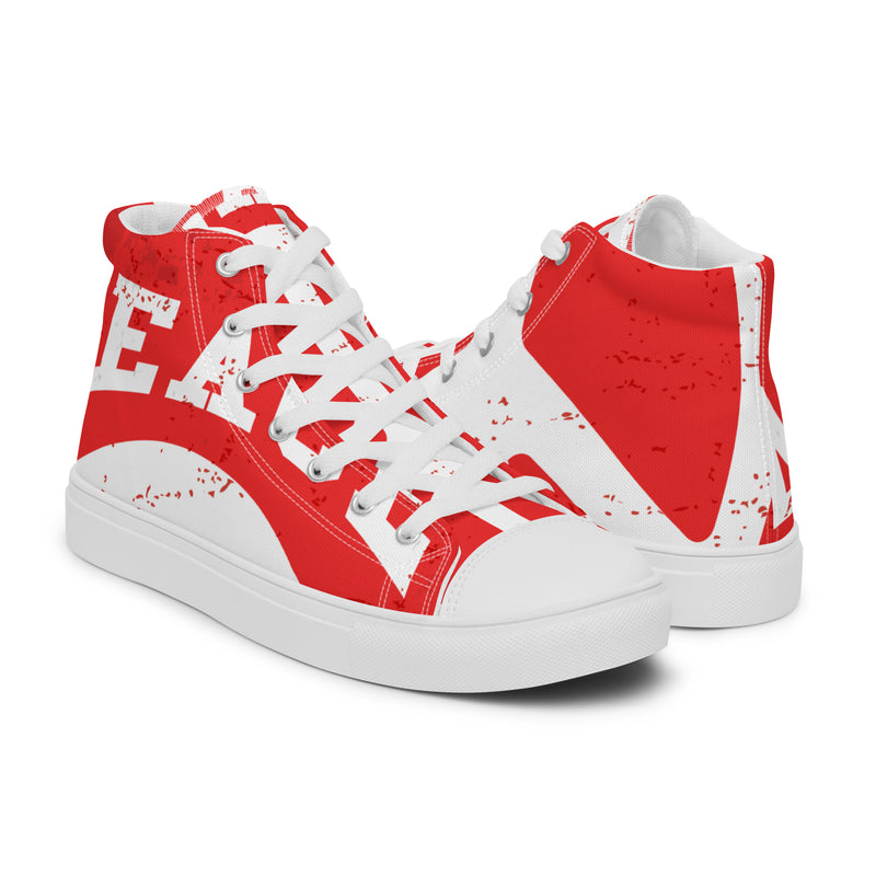 Peace High Top #71 - Top Down View | HA!LO Canvas Sneakers