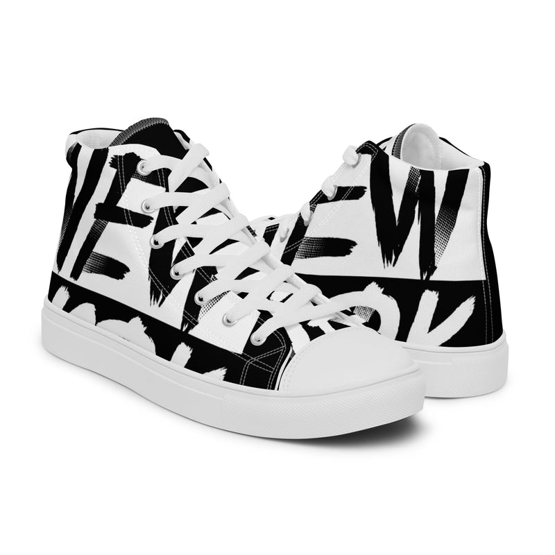 New York High Top #72 - Top Down View | HA!LO Canvas Sneakers