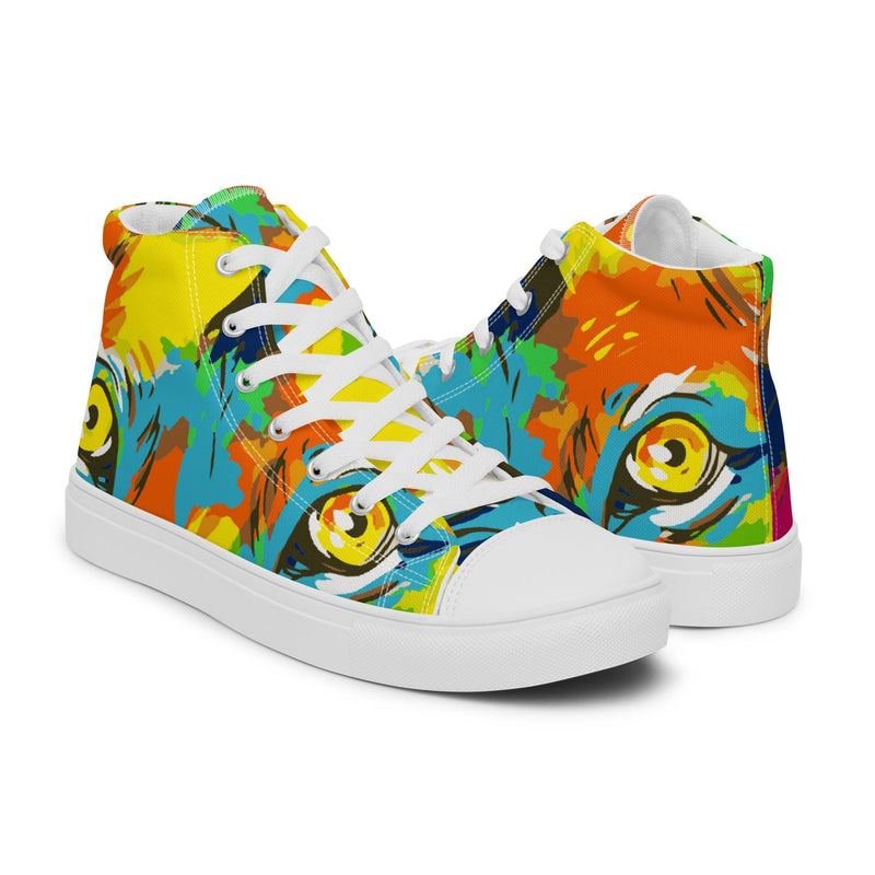 Color Splash High Top #79 - Top Down View | HA!LO Canvas Sneakers