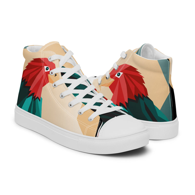 Rooster High Top #104 - Top Down View | HA!LO Canvas Sneakers