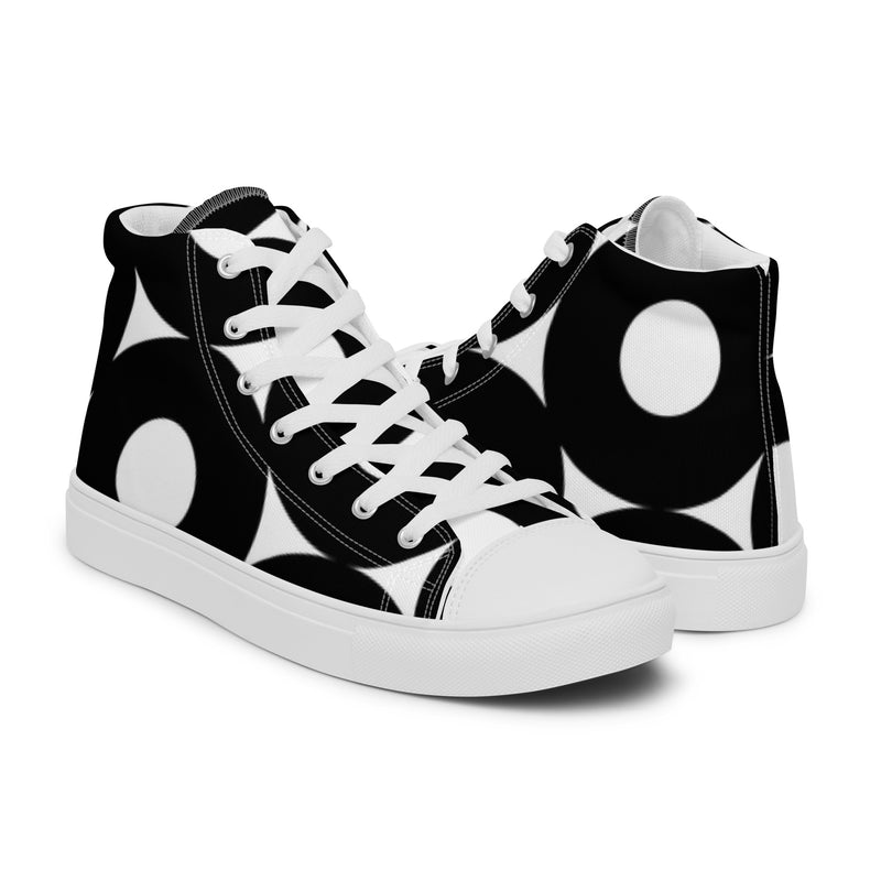 Abstract Mod High Top #113 - Top Down View | HA!LO Canvas Sneakers