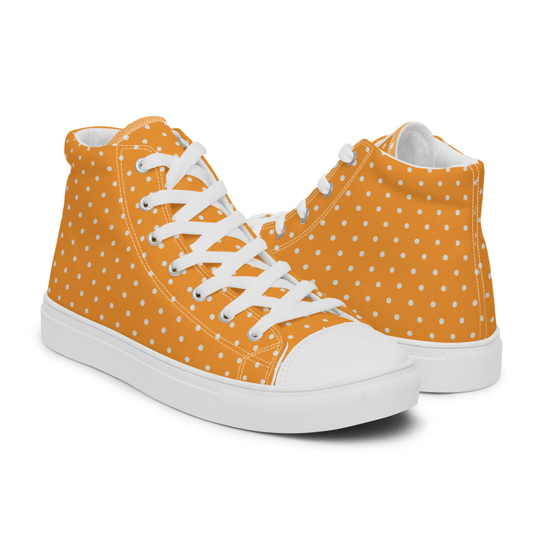 Honey Dot High Top #158 - Top Down View | HA!LO Canvas Sneakers
