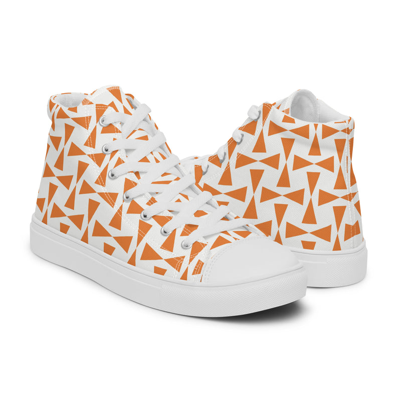 Orange Confetti High Top #170 - Top Down View | HA!LO Canvas Sneakers