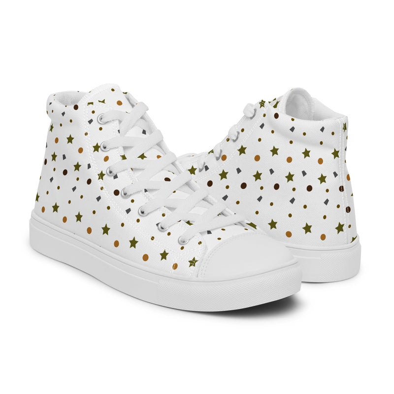 Gold Star High Top #206 - Top Down View | HA!LO Canvas Sneakers