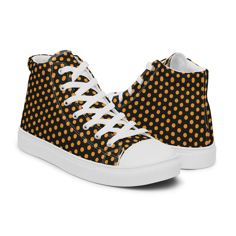 Gold Dot High Top #223 - Top Down View | HA!LO Canvas Sneakers