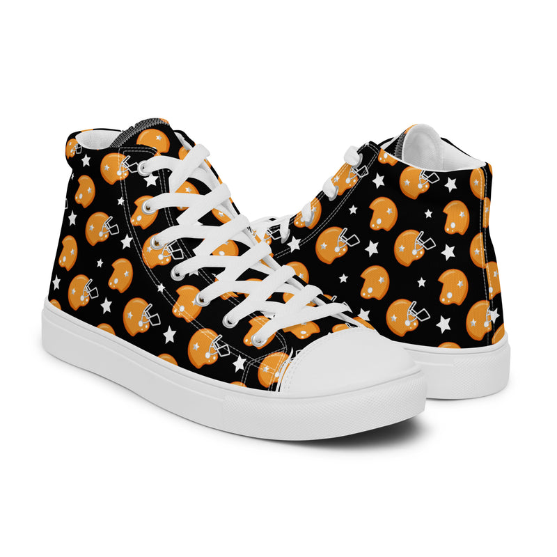 Pumpkin Night High Top #225 - Top Down View | HA!LO Canvas Sneakers