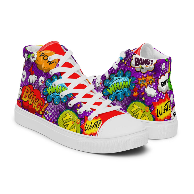 Comic Bang High Top #279 - Top Down View | HA!LO Canvas Sneakers