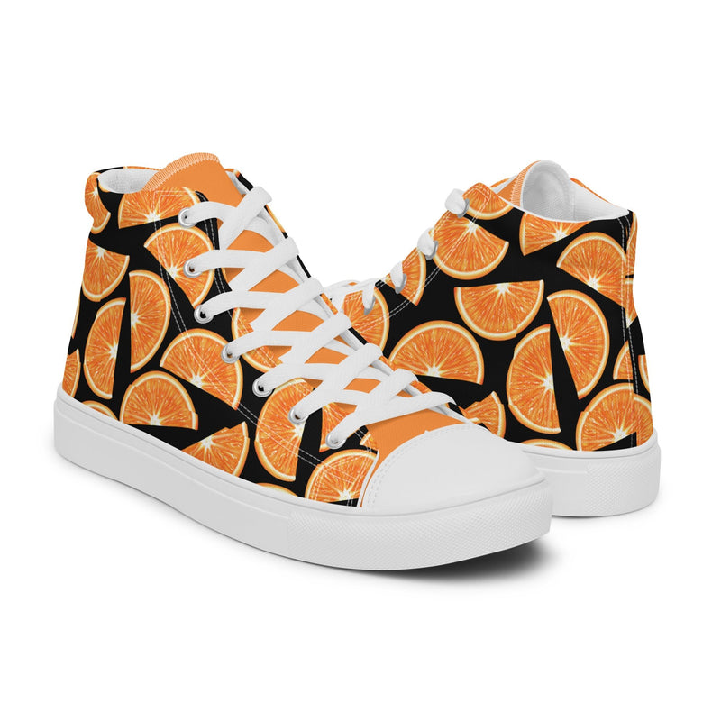 Orange Slice High Top #309 - Top Down View | HA!LO Canvas Sneakers