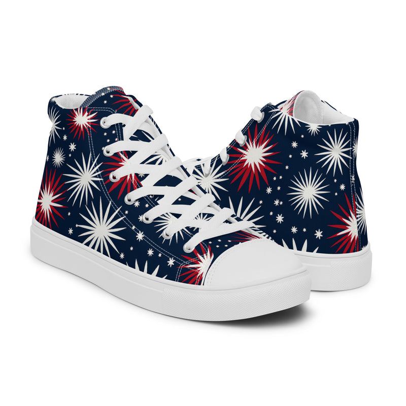 Starburst Night High Top #355 - Top Down View | HA!LO Canvas Sneakers