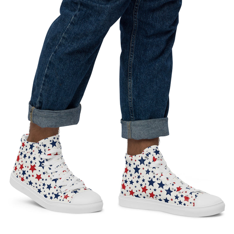 Navy Star High Top #354 - Opposite Side | HA!LO Canvas Sneakers