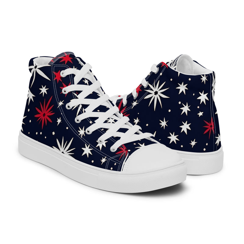 Firework Night High Top #352 - Top Down View | HA!LO Canvas Sneakers