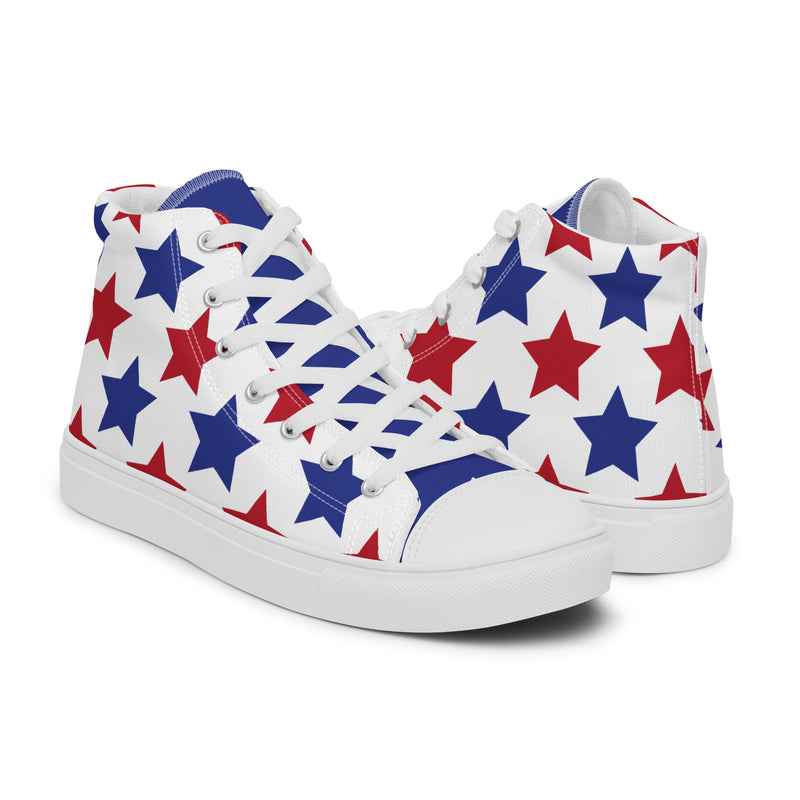 Patriot Star High Top #351 - Top Down View | HA!LO Canvas Sneakers