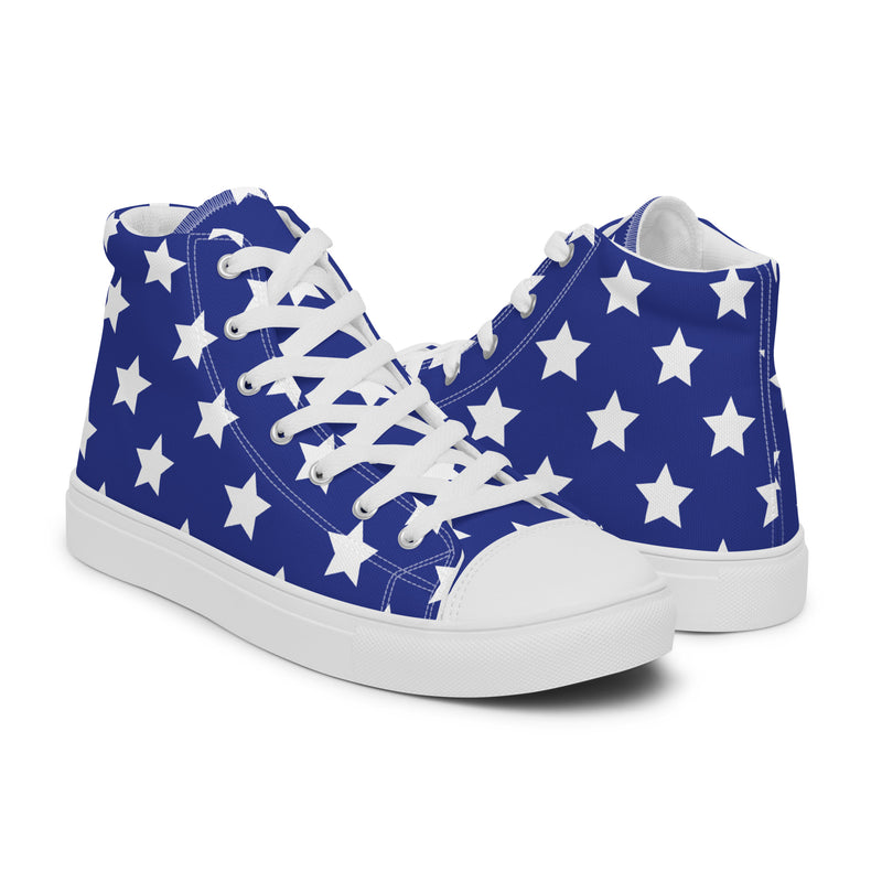 Blue Star High Top #349 - Top Down View | HA!LO Canvas Sneakers