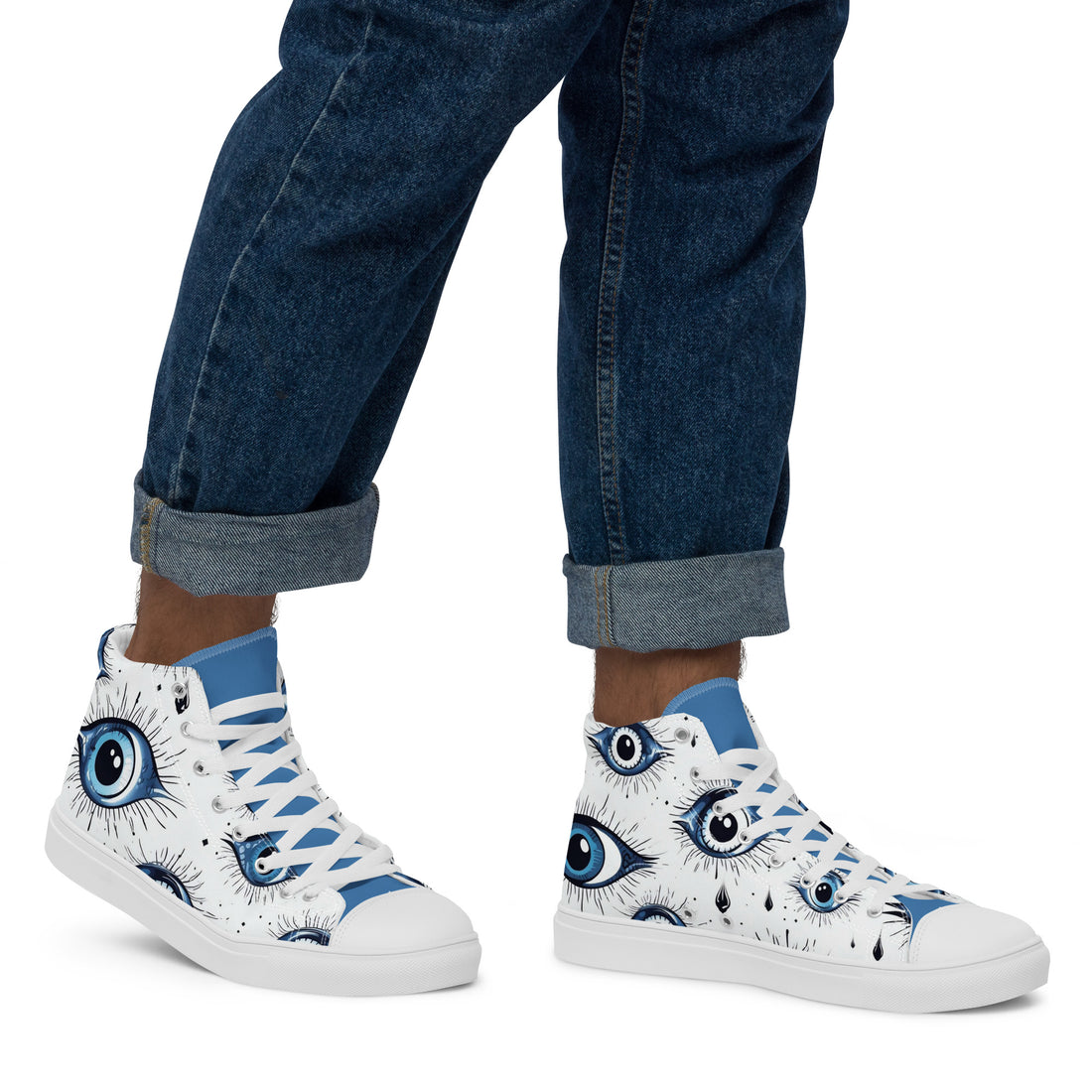 Men's Halloween Evil Eye High Tops 318 - ShipSneakers.com