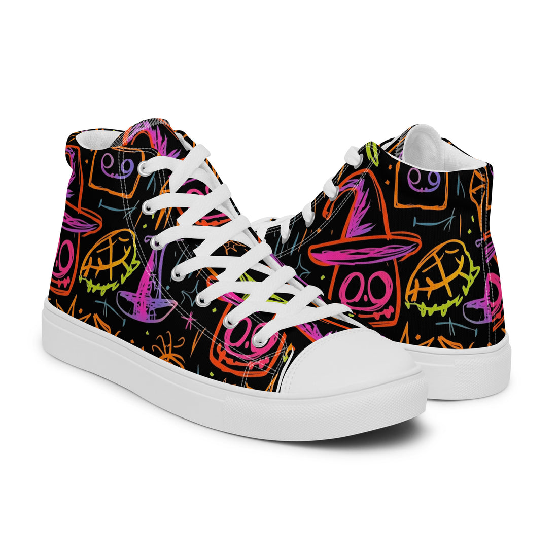 Men's Neon Halloween High Tops 319 - ShipSneakers.com