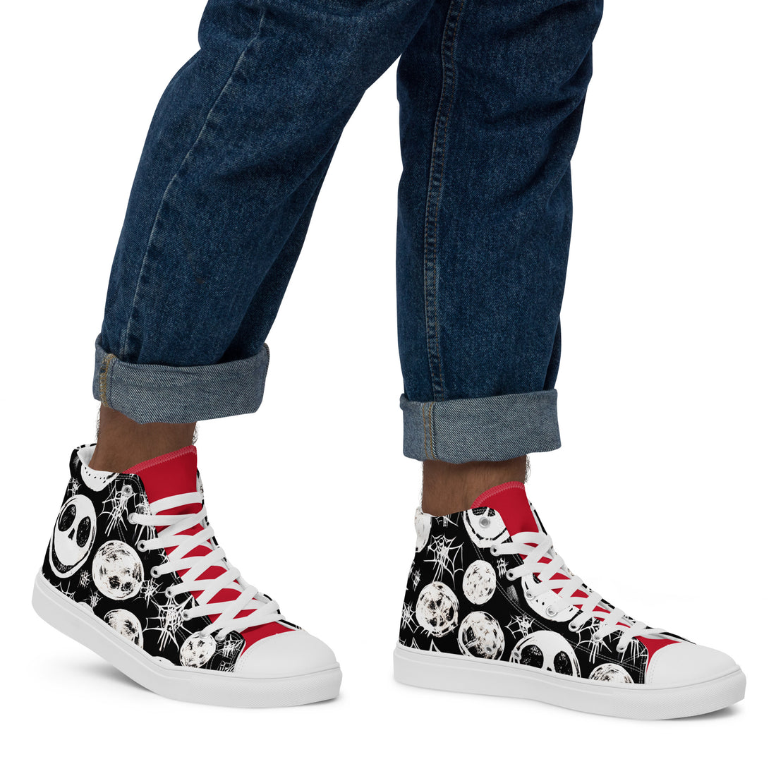 Men's Jack Skellington High Top Sneakers 325 - ShipSneakers.com