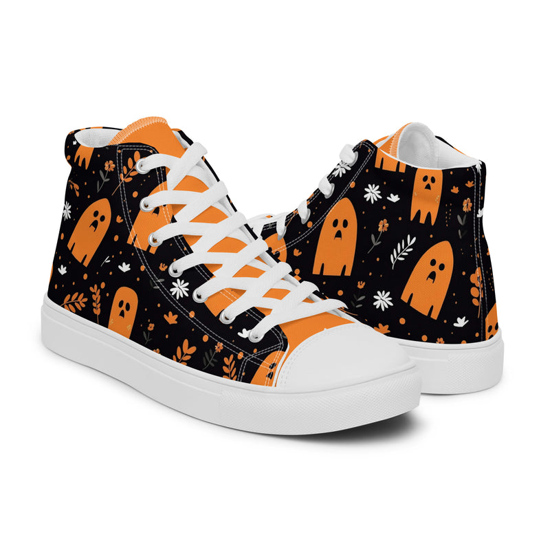 Cute Ghost High Top #327 - Opposite Side | HA!LO Canvas Sneakers